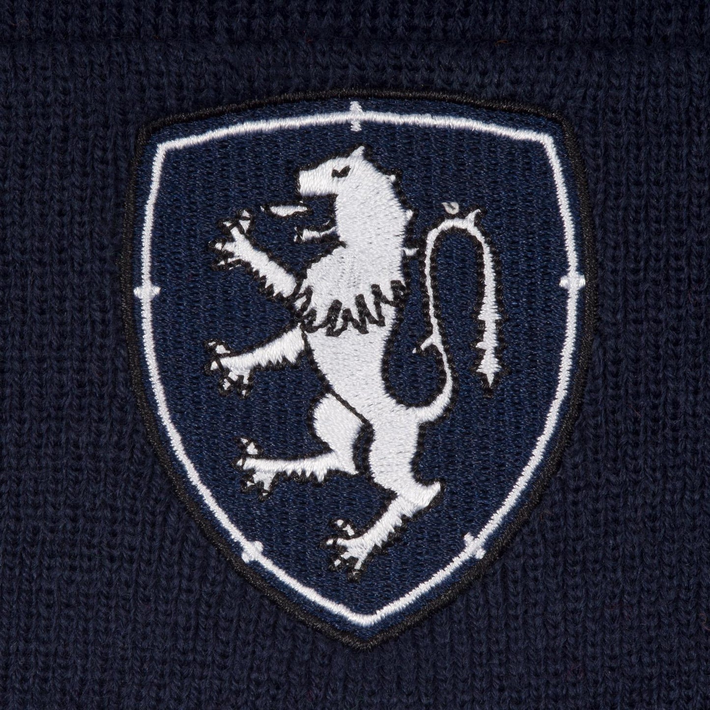 Blue-White - Back - Fan Originals Scotland Retro Knitted Beanie