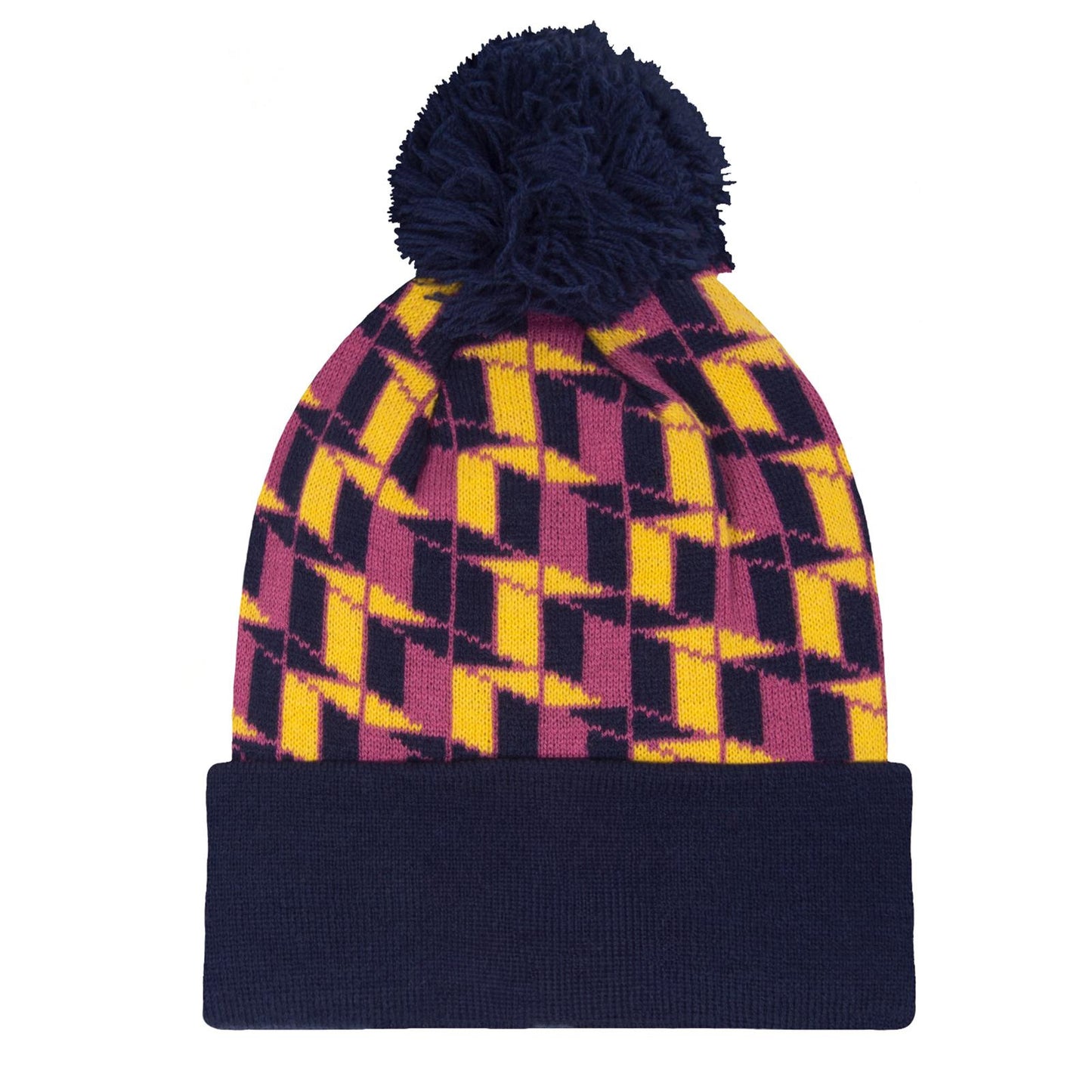Blue-Yellow - Back - Fan Originals Scotland 1988 Retro Bobble Beanie