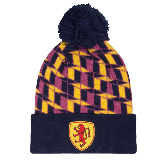 Blue-Yellow - Front - Fan Originals Scotland 1988 Retro Bobble Beanie