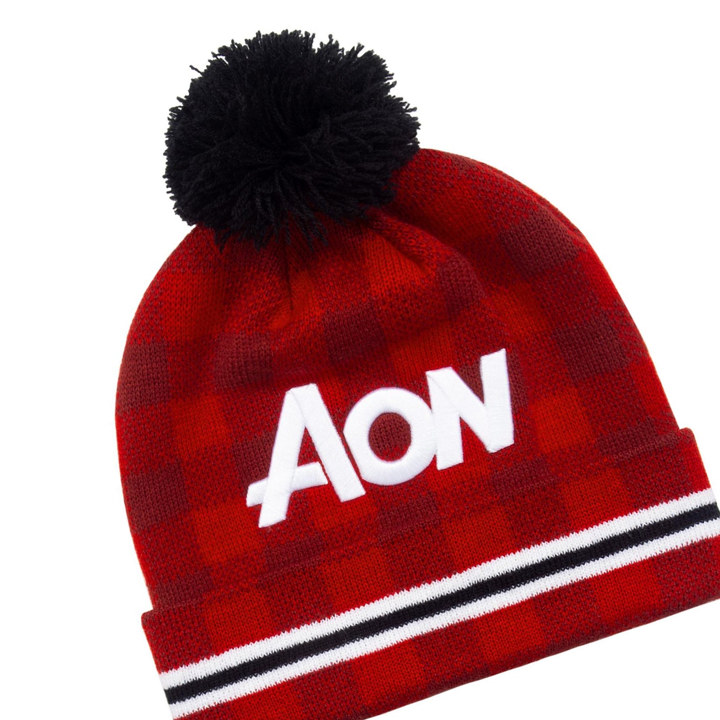 Dark Red-Black - Back - Fan Originals Unisex Adult United 2012 Home Kit Beanie