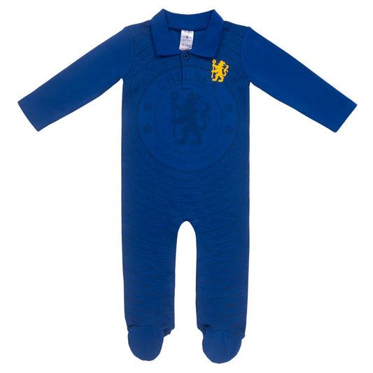 Royal Blue - Front - Chelsea FC Baby Sleepsuit