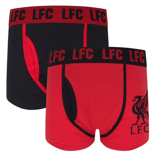 Anfield Red - Front - Liverpool FC Mens Boxer Shorts (Pack of 2)