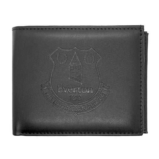 Black - Front - Everton FC Crest Faux Leather Football Wallet