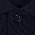 Navy Blue - Close up - Chelsea FC Mens Crest Polo Shirt