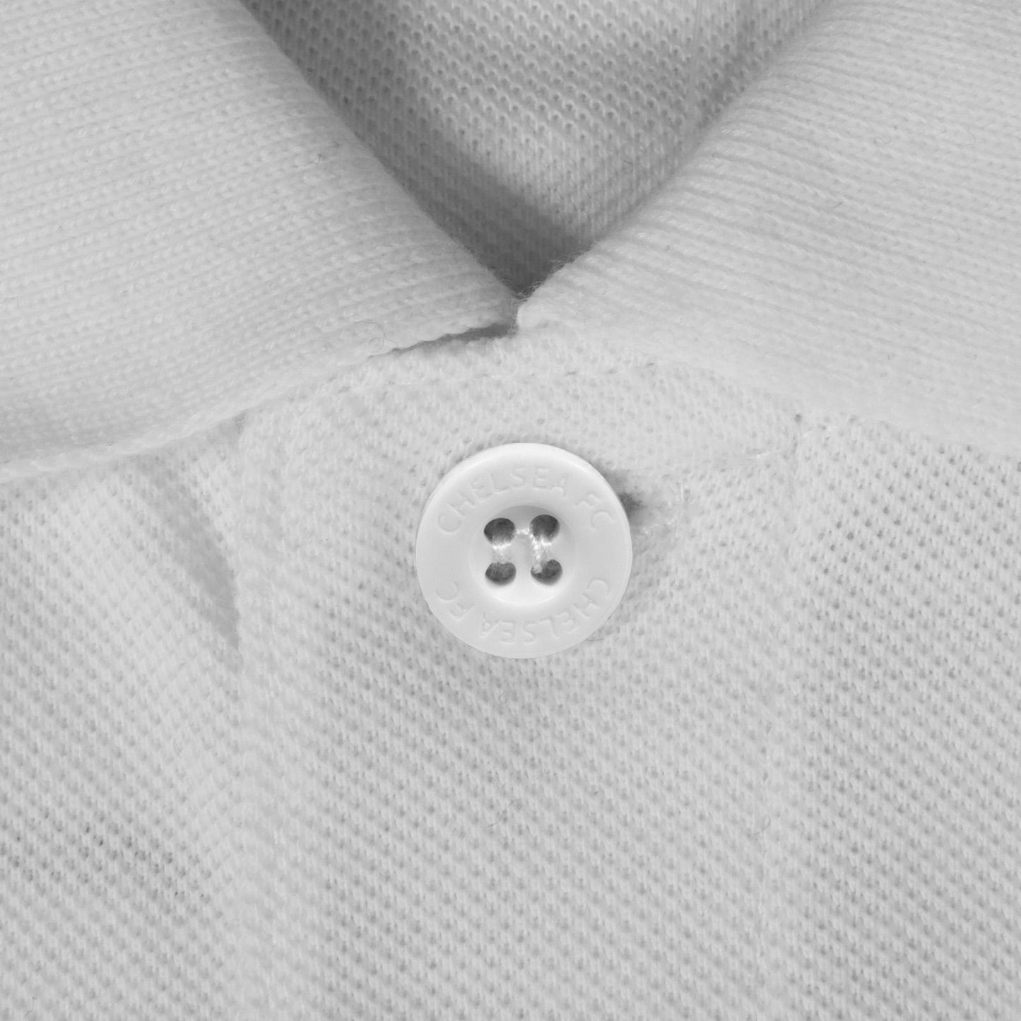 White - Close up - Chelsea FC Mens Crest Polo Shirt