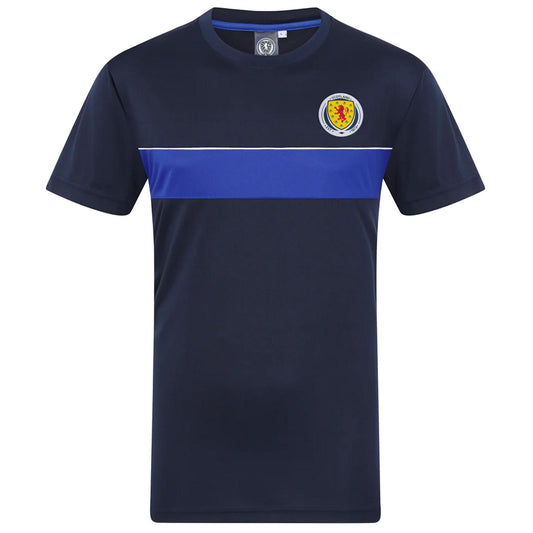 Navy Blue - Front - Scottish FA Mens Gifts Polyester T-Shirt