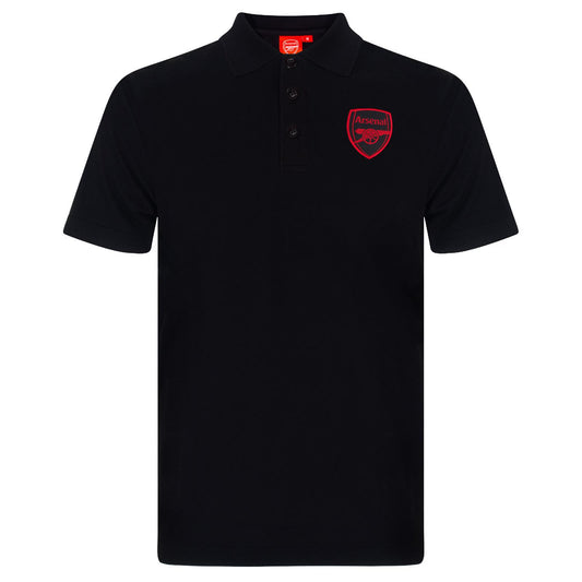 Black - Front - Arsenal FC Mens Polo Shirt