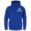 Royal Blue - Front - Chelsea FC Mens Fleece Full Zip Hoodie