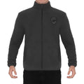 Grey - Front - Arsenal FC Mens Crest Fleece Jacket