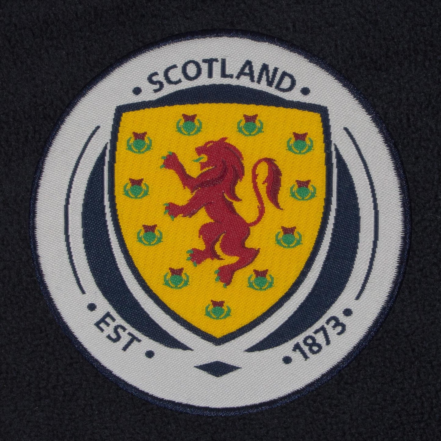 Navy - Pack Shot - Scottish FA Mens Crest Fleece Jacket