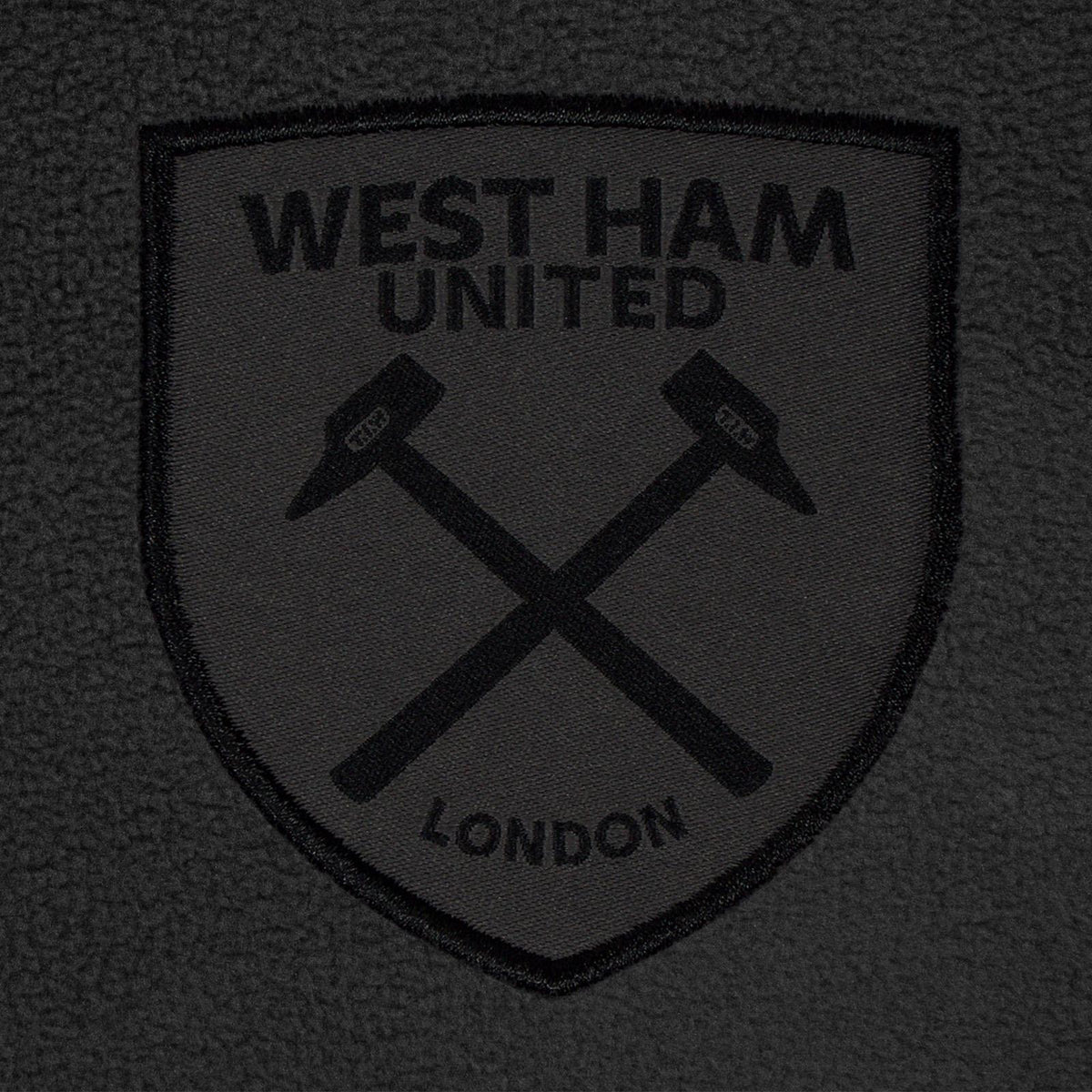 Grey - Pack Shot - West Ham United FC Mens Crest Fleece Jacket