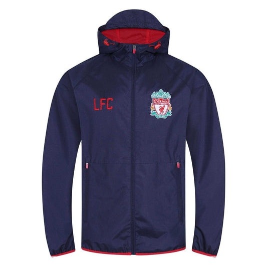 Navy - Front - Liverpool FC Mens Crest Windbreaker