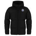 Black - Back - Chelsea FC Mens Crest Quilted Jacket