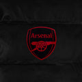 Black - Close up - Arsenal FC Mens Crest Quilted Jacket