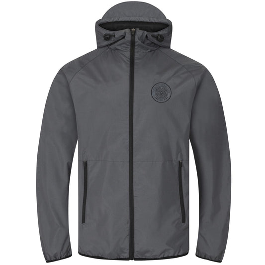 Grey - Front - Celtic FC Mens Crest Windbreaker