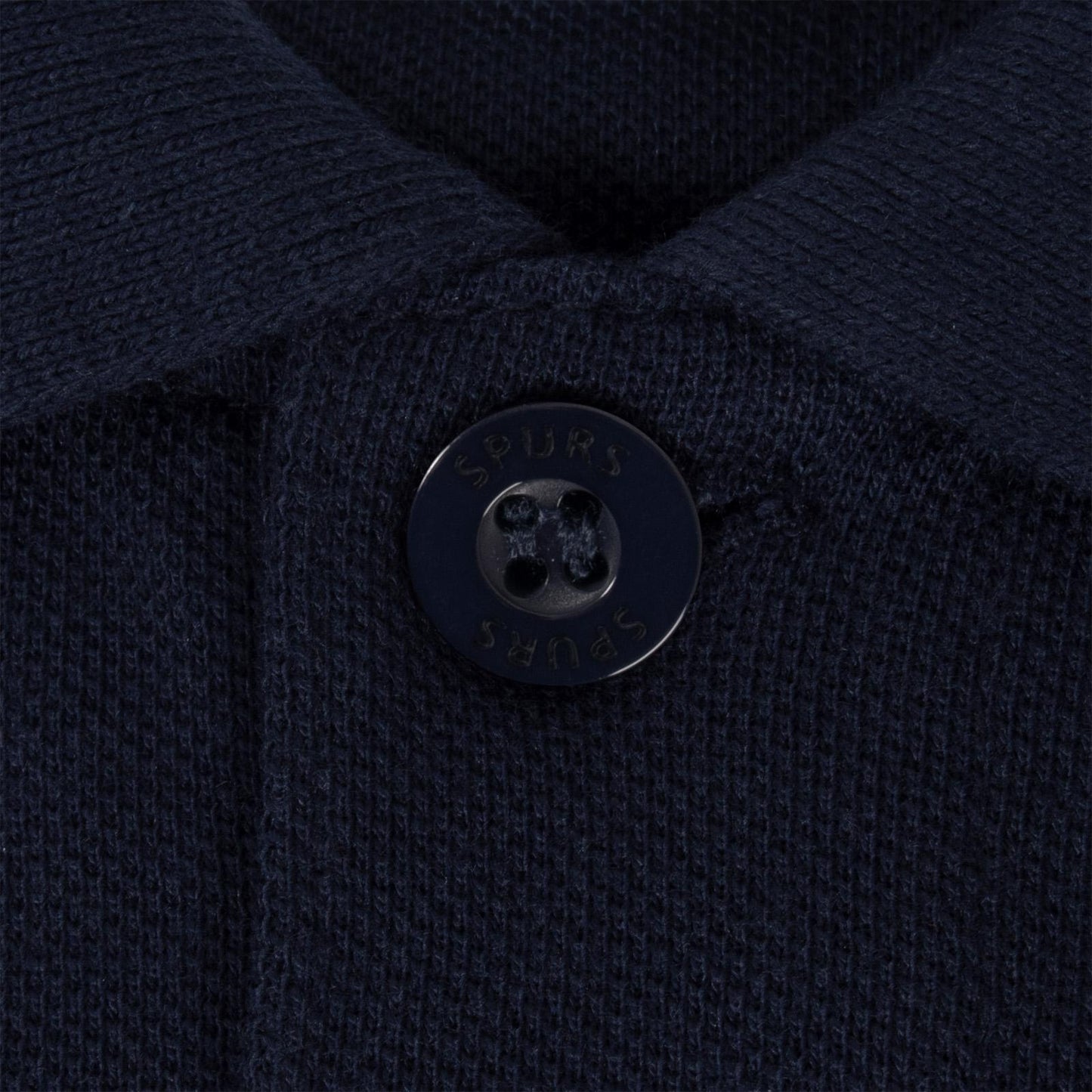 Navy Blue - Close up - Tottenham Hotspur FC Mens Crest Polo Shirt