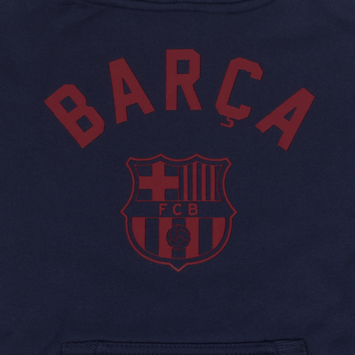 Navy Blue - Back - FC Barcelona Boys Fleece Hoodie