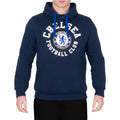 Navy Blue - Front - Chelsea FC Mens Fleece Hoodie