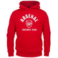 Red - Front - Arsenal FC Boys Fleece Hoodie