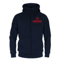 Navy Blue - Front - Arsenal FC Mens Fleece Hoodie