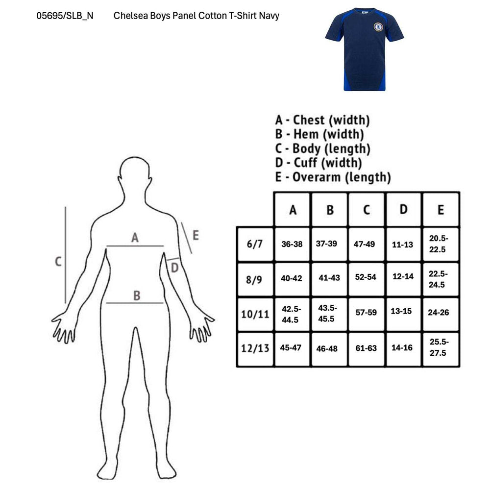 Navy Blue - Pack Shot - Chelsea FC Boys Cotton T-Shirt