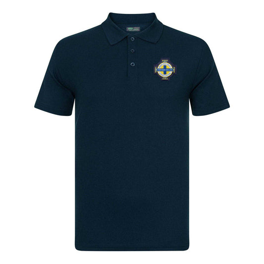 Navy Blue - Front - Northern Ireland Mens Crest Polo Shirt