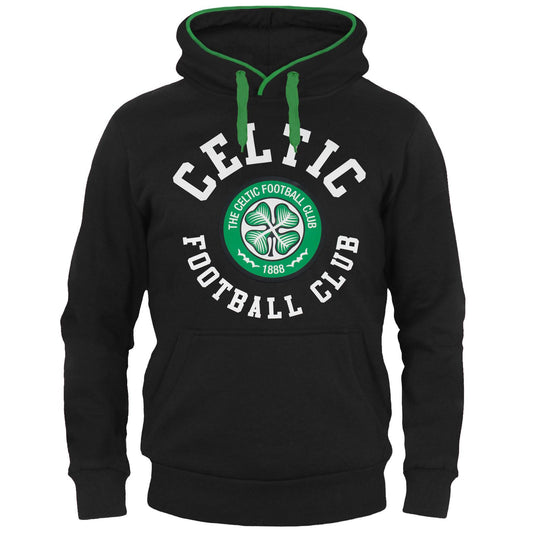 Black - Front - Celtic FC Mens Fleece Hoodie