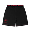 Black - Side - Manchester United FC Mens Crest Short Pyjama Set