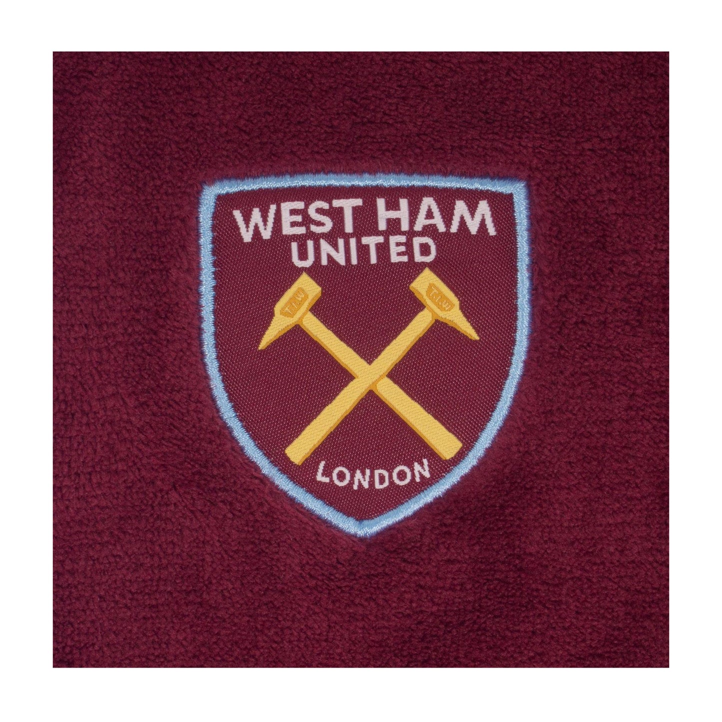 Claret - Back - West Ham United FC Baby Crest Fleece Dressing Gown