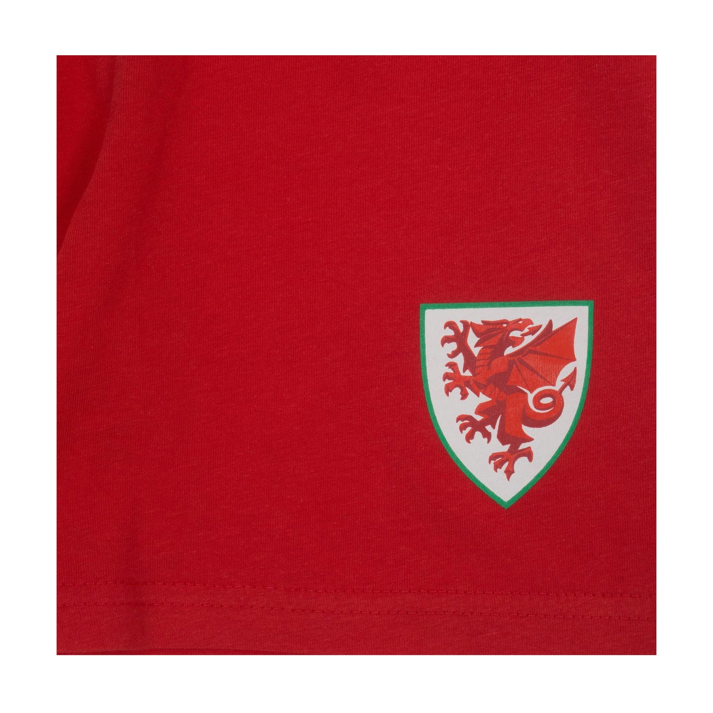 Red - Close up - Wales Cymru Boys Short Pyjama Set