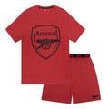 Red Marl - Front - Arsenal FC Mens Short Pyjama Set