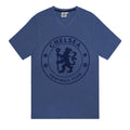 Blue Marl - Back - Chelsea FC Mens Short Pyjama Set
