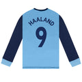 Sky Blue - Side - Manchester City FC Boys Erling Haaland 9 Long Pyjama Set