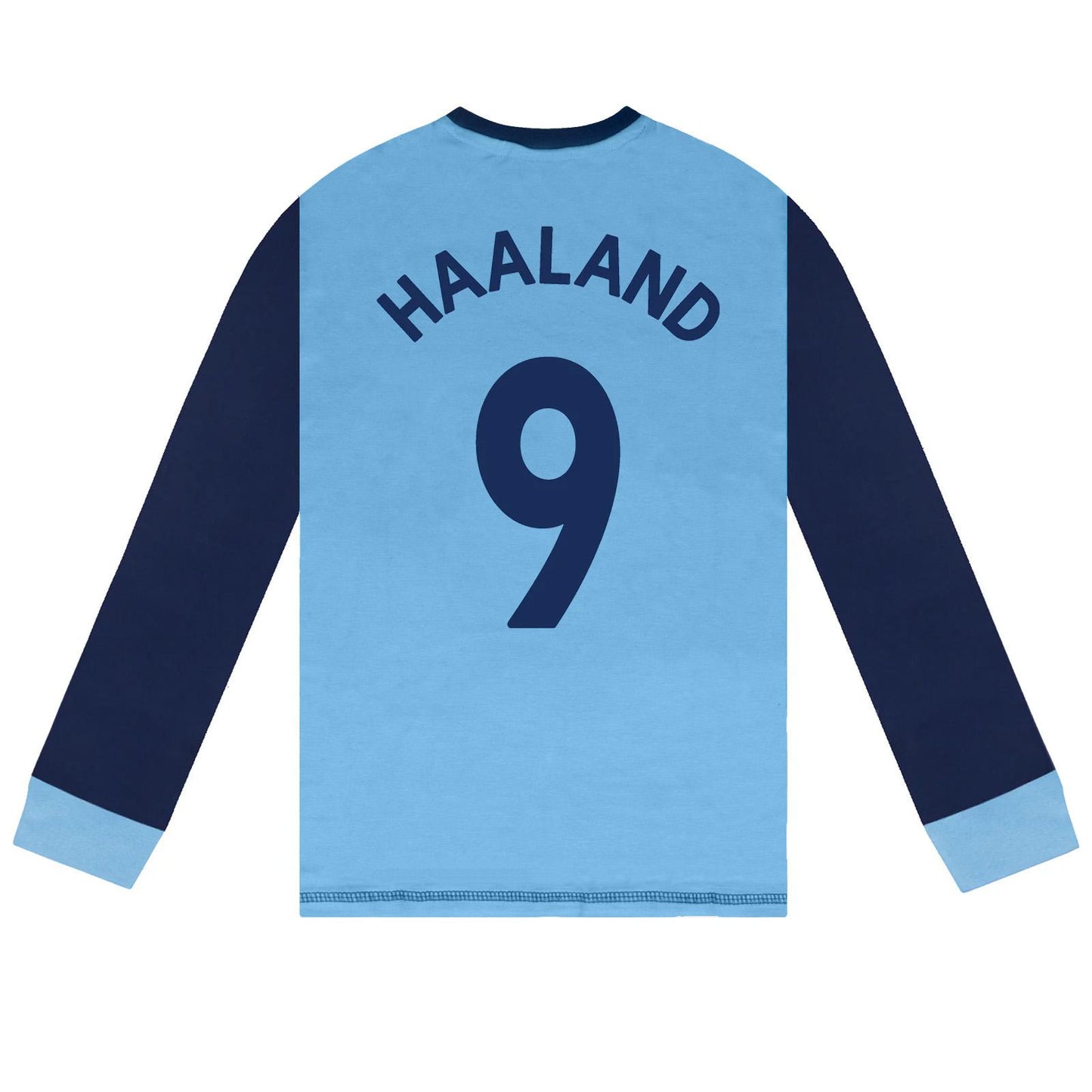 Sky Blue - Side - Manchester City FC Boys Erling Haaland 9 Long Pyjama Set