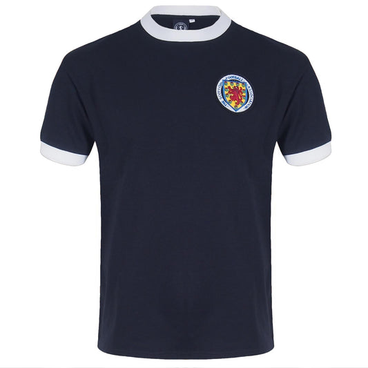 Navy Blue - Front - Scottish FA Mens 1967 Denis Law 10 Home Shirt
