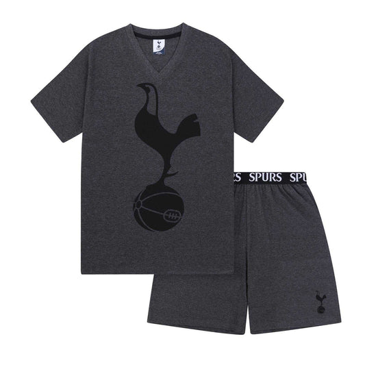 Grey - Front - Tottenham Hotspur FC Mens Sublimated Short Pyjama Set