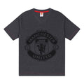 Grey - Back - Manchester United FC Mens Crest Short Pyjama Set