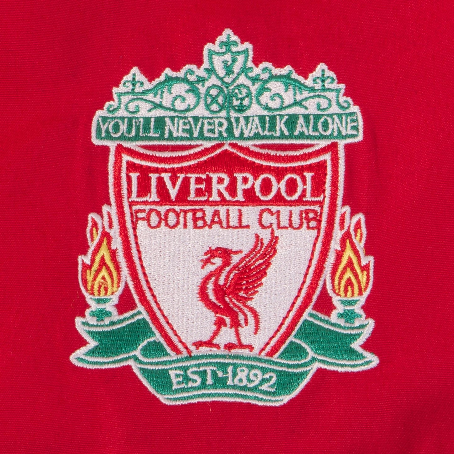 Red - Close up - Liverpool FC Mens Crest Two Tone Tracksuit