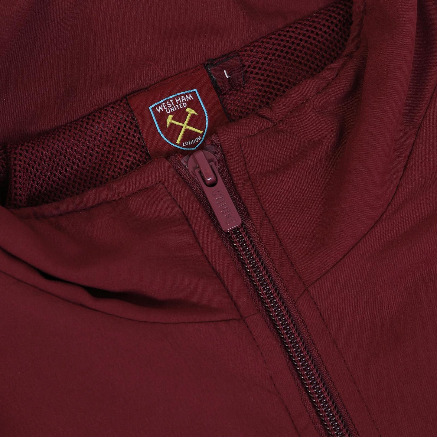 Navy Blue - Close up - West Ham United FC Mens Crest Two Tone Tracksuit