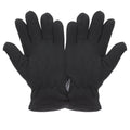 Black - Back - FLOSO Ladies-Womens Thinsulate Fleece Thermal Gloves (3M 40g)