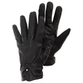Black - Front - Ladies-Womens Plain Genuine Leather Gloves