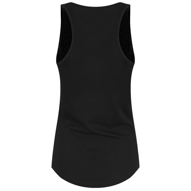 Black - Back - Psycho Penguin Ladies-Womens Sarcasm Floaty Tank