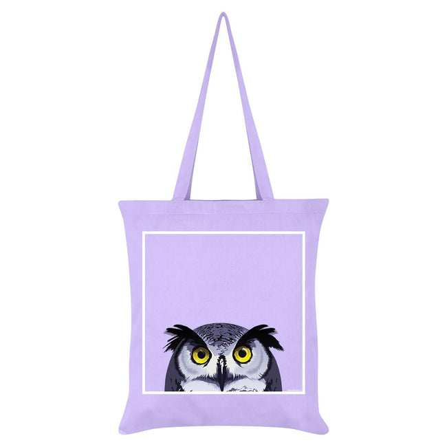 Lilac - Front - Inquisitive Creatures Owl Tote Bag