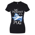 Black - Front - Grindstore Womens-Ladies My Patronus Is A Pug T-Shirt