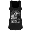 Black-White - Front - Grindstore Womens-Ladies Nerdy Dirty Inked & Curvy Vest Top