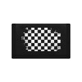 Black-White - Front - Grindstore Checkerboard Wallet