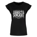 Black-White - Front - Grindstore Womens-Ladies Keep Out of Direct Sunlight T-Shirt