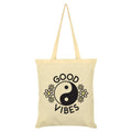 Cream - Front - Grindstore Good Vibes Cream Tote Bag
