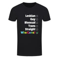 Black-White - Front - Grindstore Mens Lesbian, Gay Who Cares T-Shirt