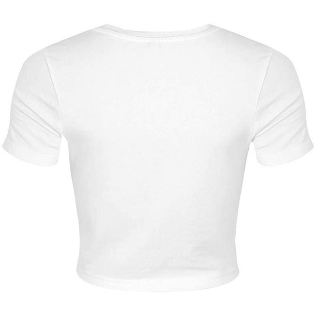 White - Back - Grindstore Ladies-Womens Pastel Goth Crop Top